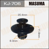 Клипса пластиковая Masuma